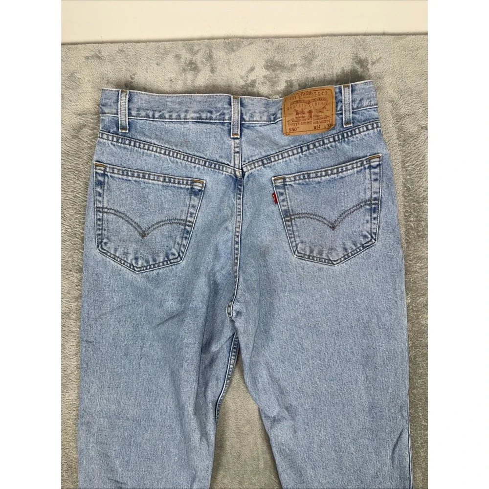 Vintage Levi's 550 Jeans Mens 34x32 Relaxed Fit Tapered Leg Blue Denim‎ 2000 Y2K